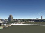 Luftbildsimulation der Fuß- und Radwegbrücke auf Höhe der Bastei Quelle: Ds. 2036_2017