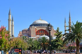 Foto zeigt die Hagia Sophia Moschee in Istanbul